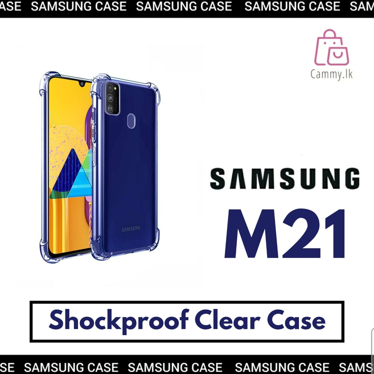 Luxury Shockproof Clear Case For Samsung Galaxy M21 Back Cover Transparent Silicone Case Soft Airbag Bumper Lens Protection Cute Design For Girls Boys New. 