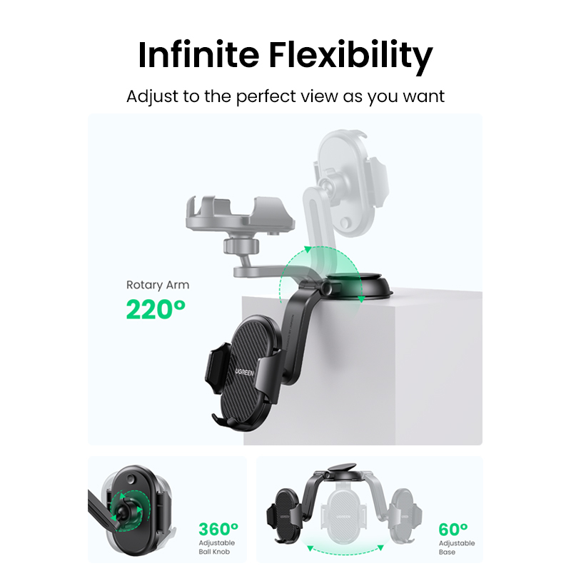 UGREEN Car Phone Mount Dashboard Cell Phone Holder Compatible with iPhone 12 11 Pro XR X XS Max 8 7 6 Plus 6S, Samsung Galaxy S20 S10 S9 S8 Plus Note 10 9 8. 