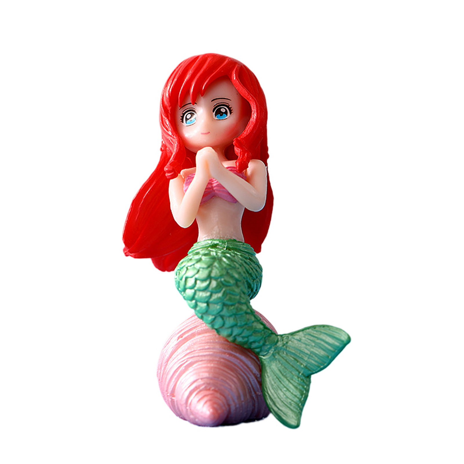Mermaid Shell Fish Tank Aquarium Ornament Resin Crafts Home Decoration Gifts For Aquarium Decoration. 