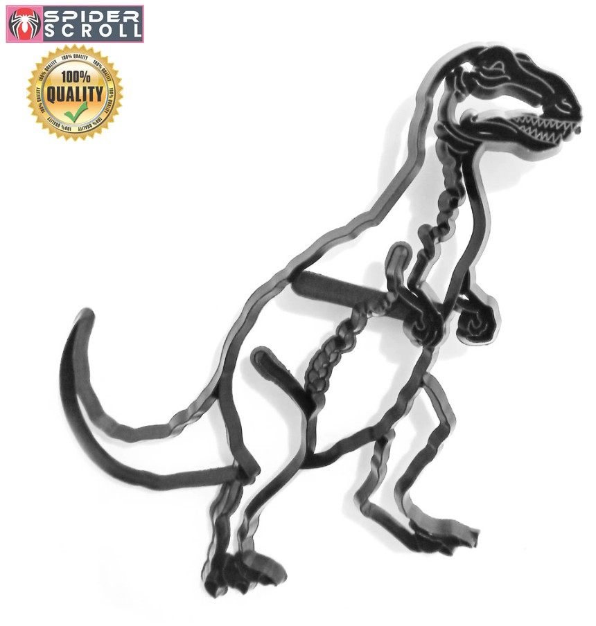 6PCS Cretaceous Dinosaur Animal Cookie Stamp Cutter Plastic Pterosaur Stegosaurus Silhouette Fondant Cutter Cake Decorating Mold. 