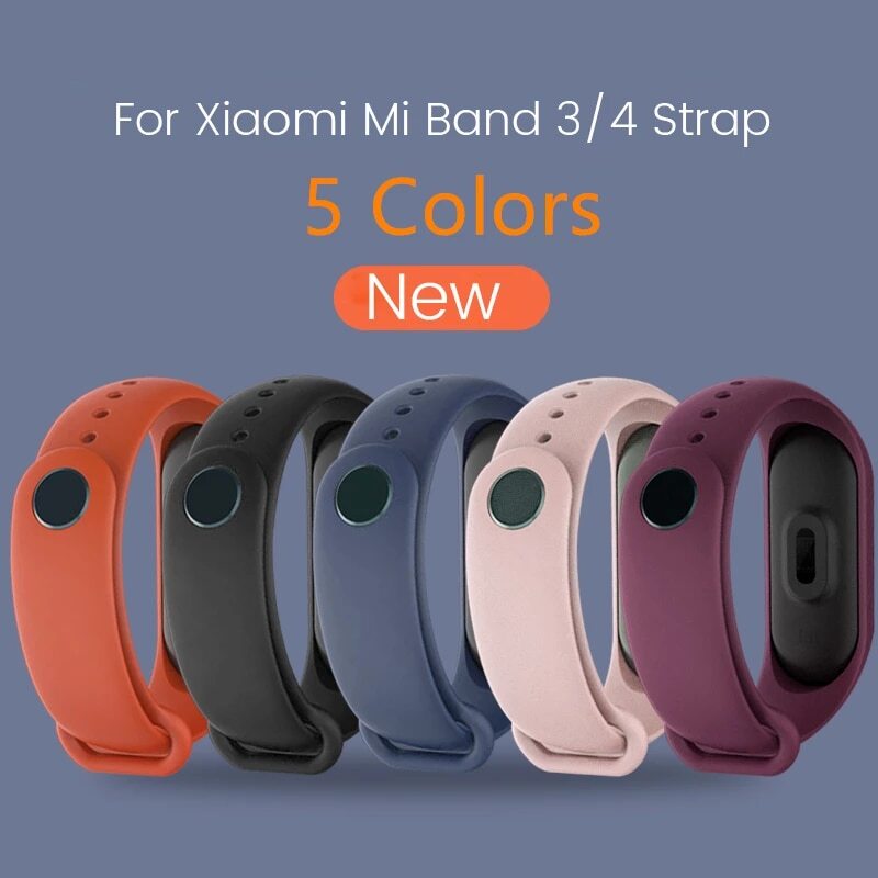 Xiaomi Mi Band 5 / 6 Smart Silicone Strap Bracelet Replacement Wrist Band Black White Durable and Comfortable Fit. 