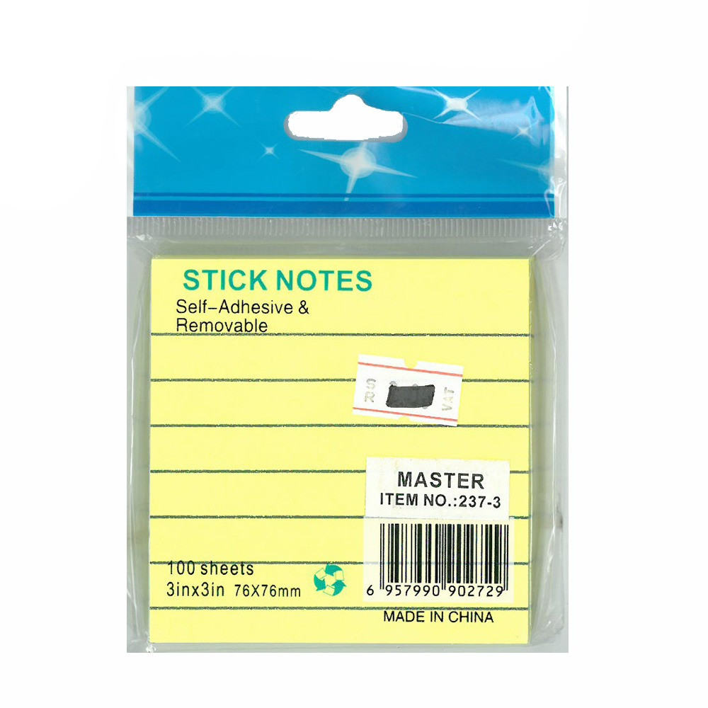Sticky Notes 100/300/500 Sheets - Multicolor | 3" x 3" Size - Self Adhesive & Removable Stick Note Pads. 