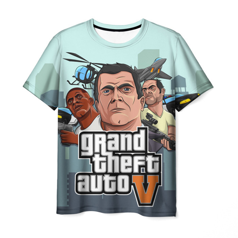 Summer Grand Theft Auto GTA 5 T-Shirts Game 3D Printed Men Women Fashion Oversized Short Sleeve T Shirt Kids Tees Tops Clothing. 