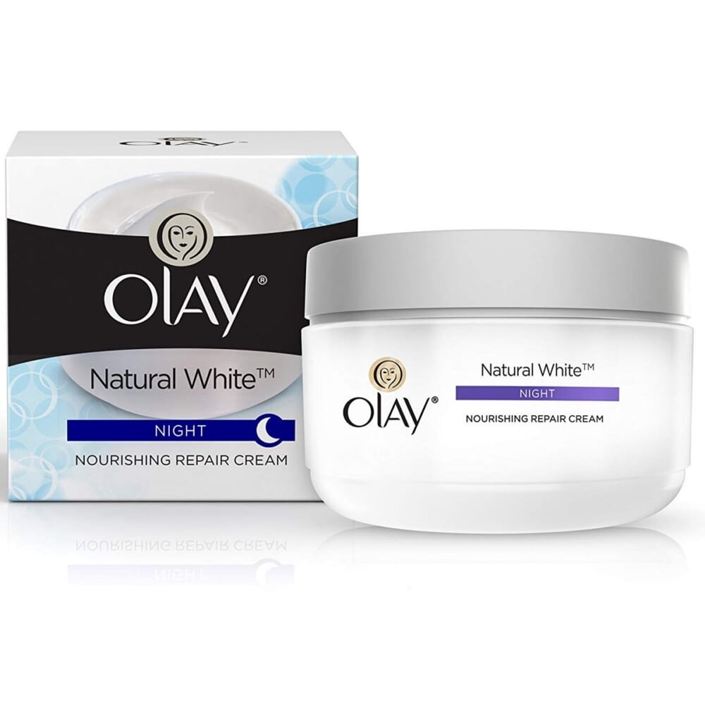 OLAY Natural White Night All In One Fairness Cream Vitamin B3 Enriched Natural Mulberry Extract 50G (Oync). 