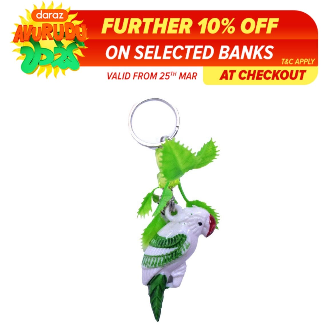 Birds Key Tag - Green