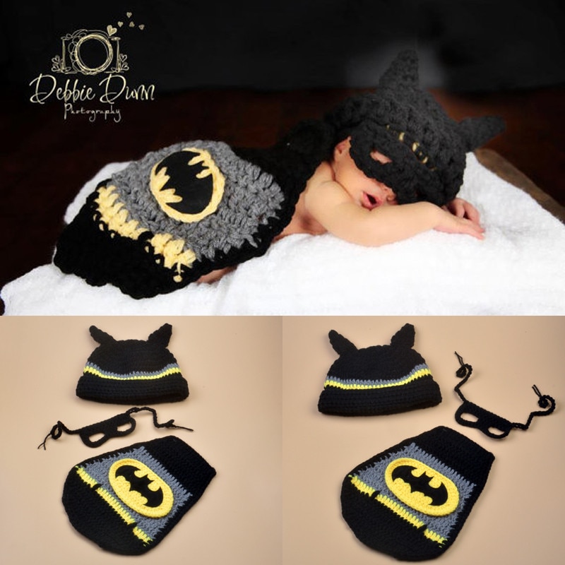 Latest Newborn Baby Crochet Batman Hat 
