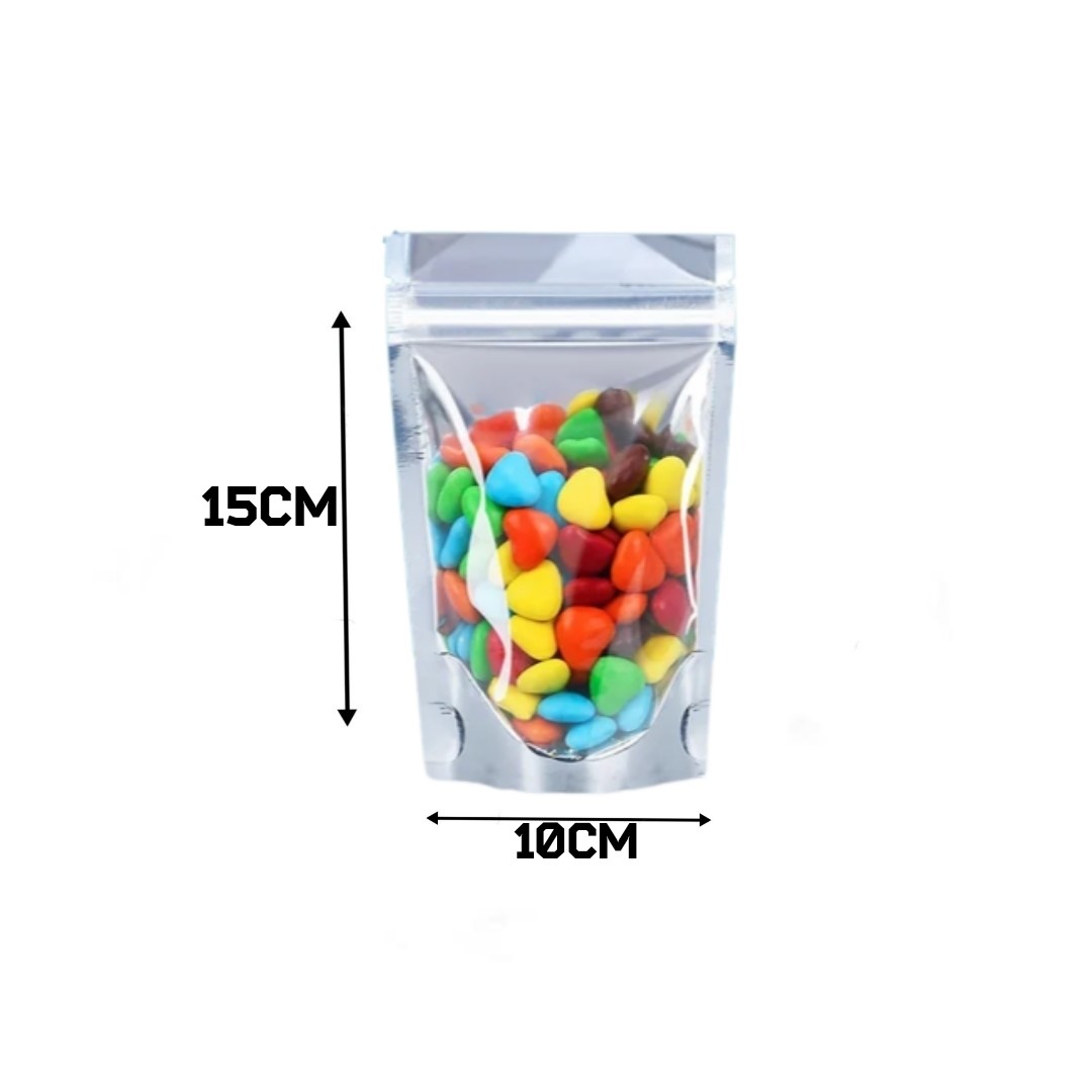 25 Pieces (10x15cm) (50g-75g) Aluminium Foil Clear Front Large Window ...