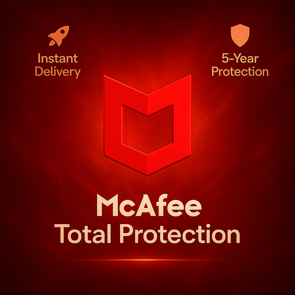 McAfee Total Protection | 5-Year License Key | 1 Device Global Activation | Instant Delivery