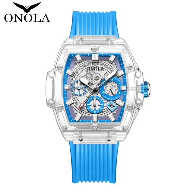 ONOLA Brand Fashion Business Leisure Sports Quartz Square Luxury Analog Men's Watch. 