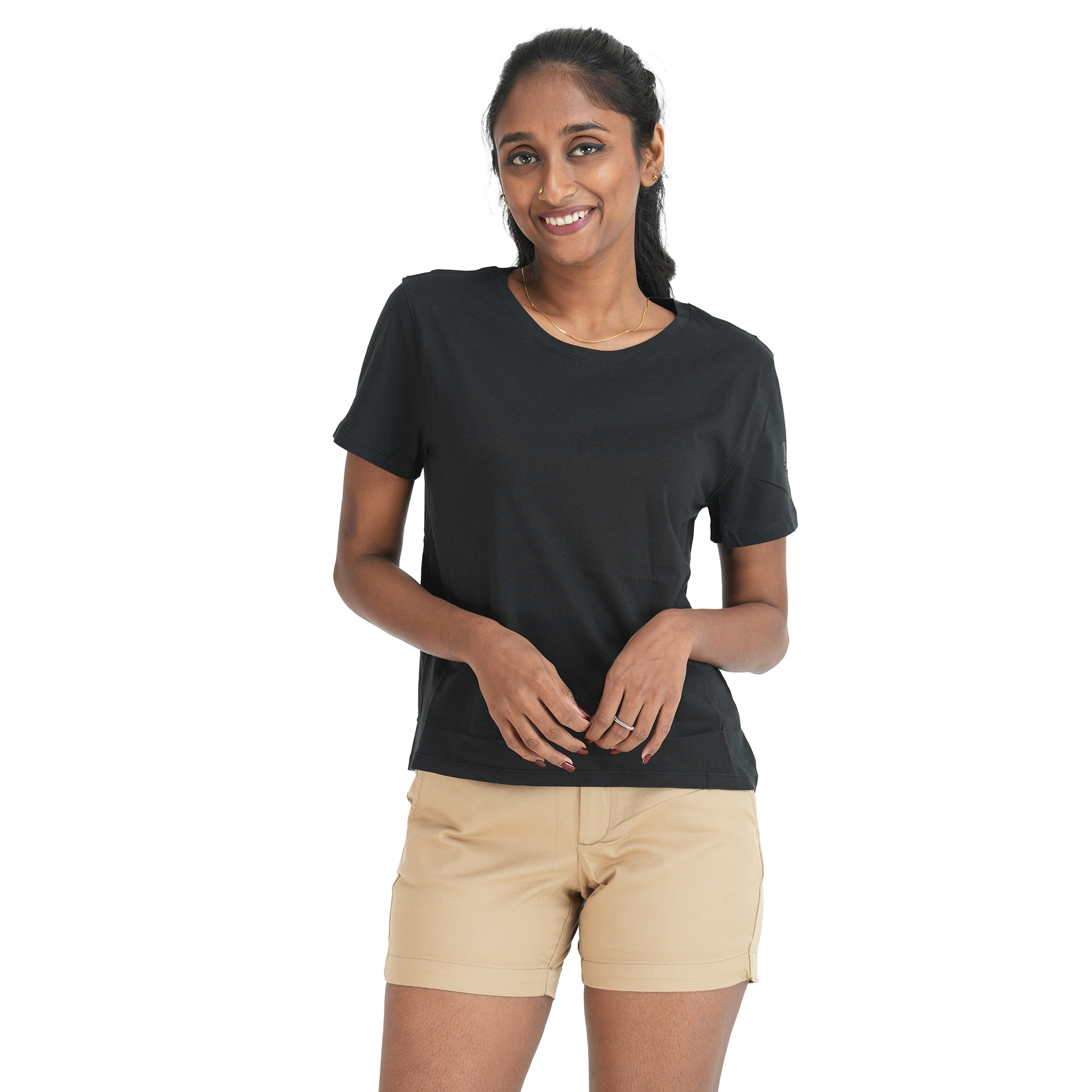 Women’s Crew Neck T-Shirt – Black. 