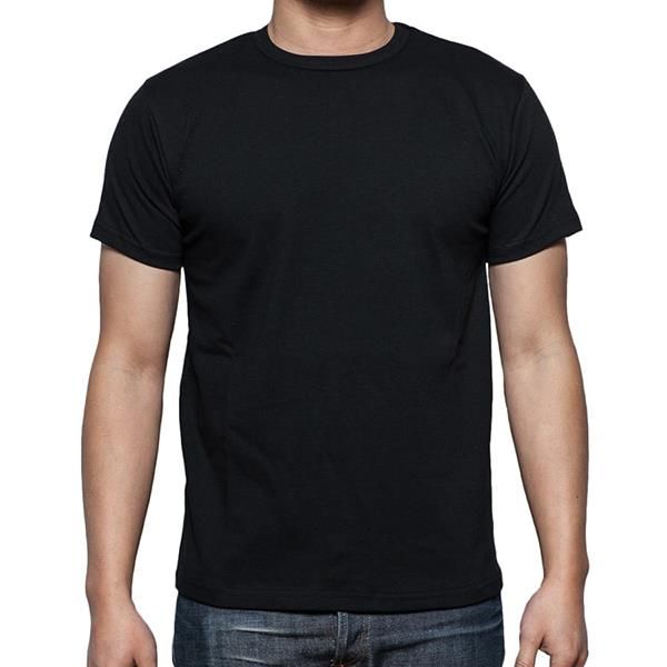 black crew neck shirt