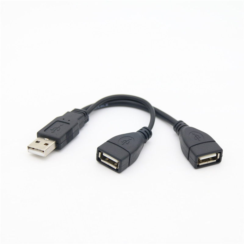 USB 2.0 Splitter Y Cable 1 Male to 2 Female Extension Cord Power Adapter Converter for PC Data Transmission Cable. 