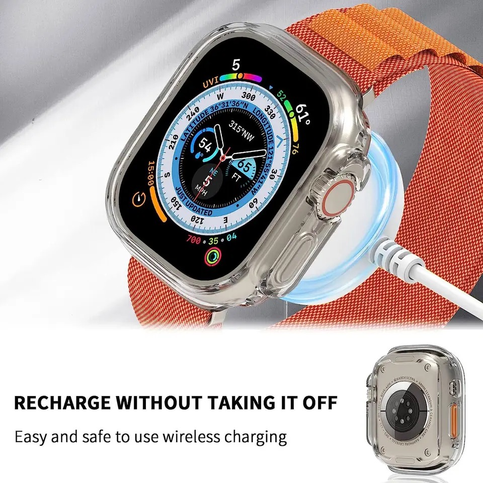 Apple Watch Ultra/Ultra 2 49mm Silicone Cover Full Protection Case with Screen Protector. 