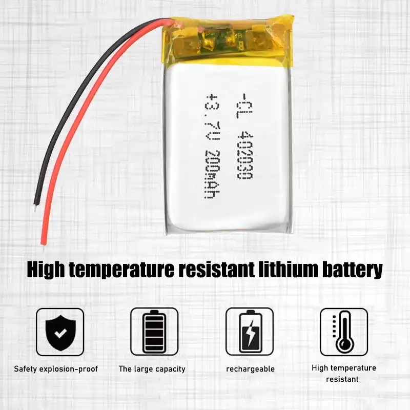 402030 3.7v 200mAh Li-ion Li-Po Cells Lithium Polymer Rechargeable Battery For Bluetooth GPS MP3 MP4 Recorder. 