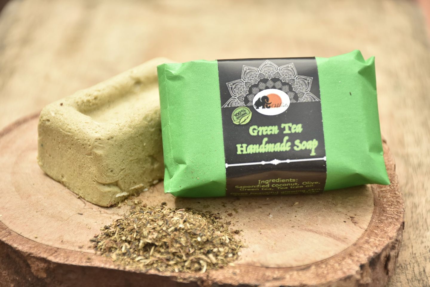 Helinta green Tea Handmade Soap 42g. 