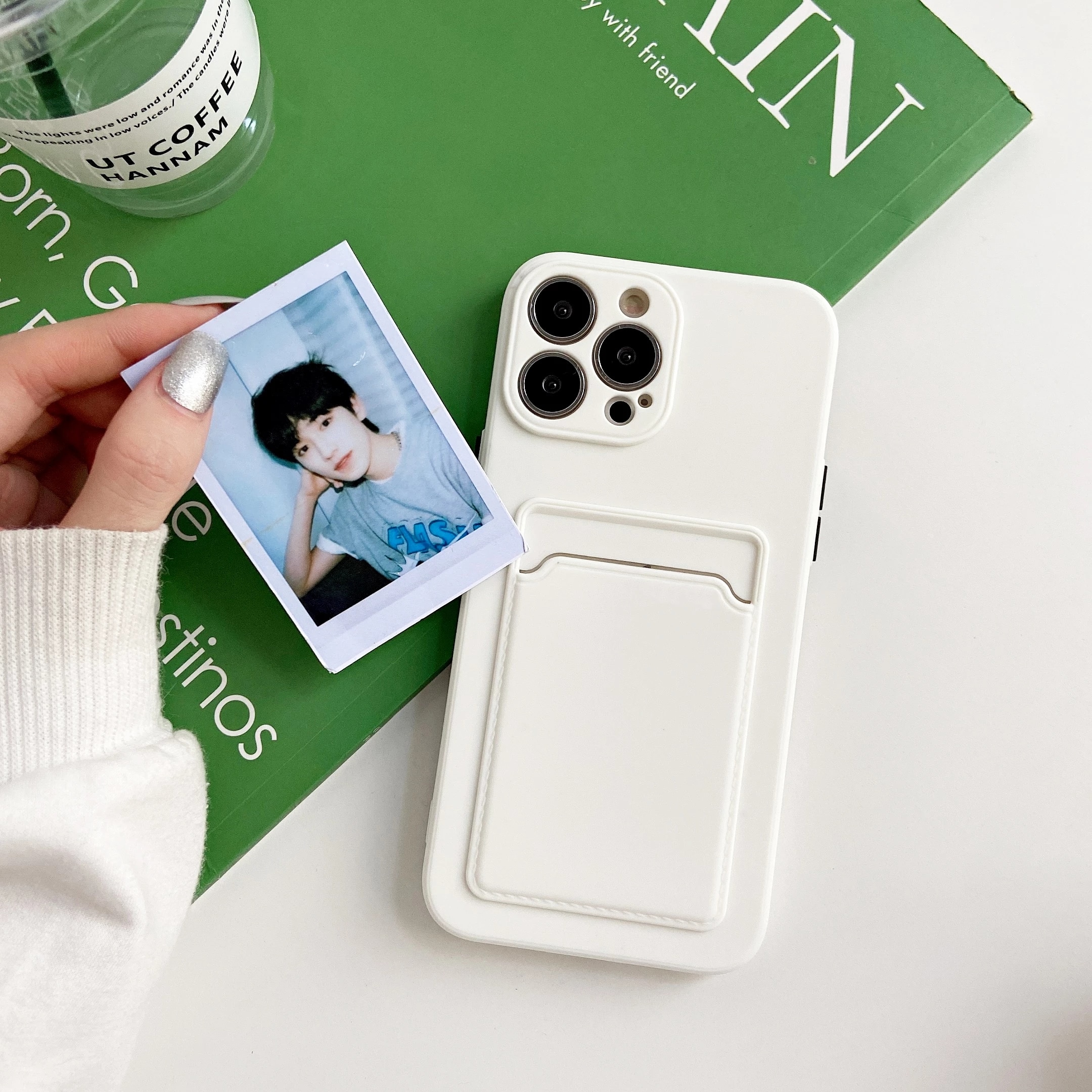 【ThinkWay】Luxury Card Holder Phone Case for iPhone 13 12 Pro Mini 11 XS Max XR 6 6S 7 8 Plus TPU Wal Soft Back Cover Shockproof Coque. 