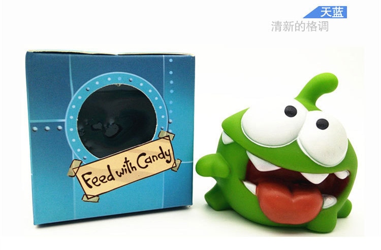 【Serendipity party】Cut The Rope Frog Action Figure Dolls Game The Rope Frogs OM NOM Candy Gulping Monster Bath Toys 7cm
