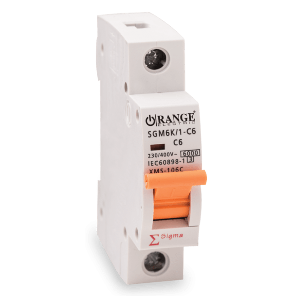 Trip switch 32A Sigma MCB Breaker Orange | 1 Pole | 230/400V | Life Time Warranty | Orange Brand. 