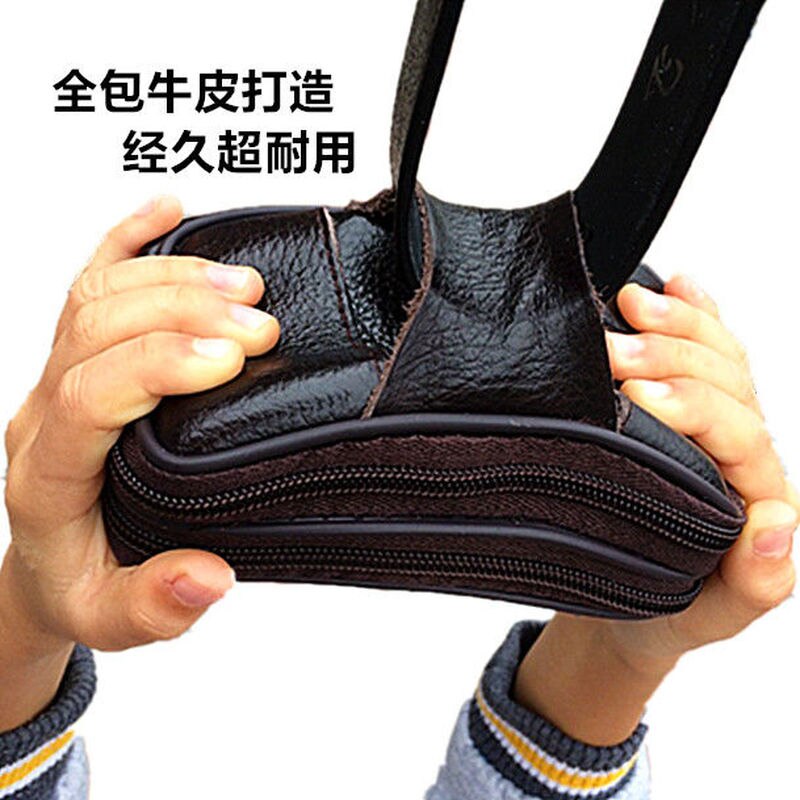 【ALLGOOD】Cow Leather Belt phone bag Unique purse Waist bag for men waist pack Leather Purses and bags Hang purse purse. 
