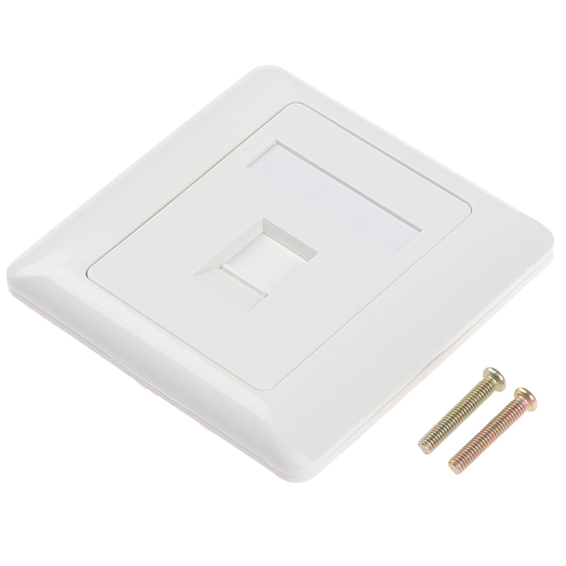 86 Type Single Port RJ45 Wall Flat Face Plate Ethernet Network Socket  Panel Encounter. 