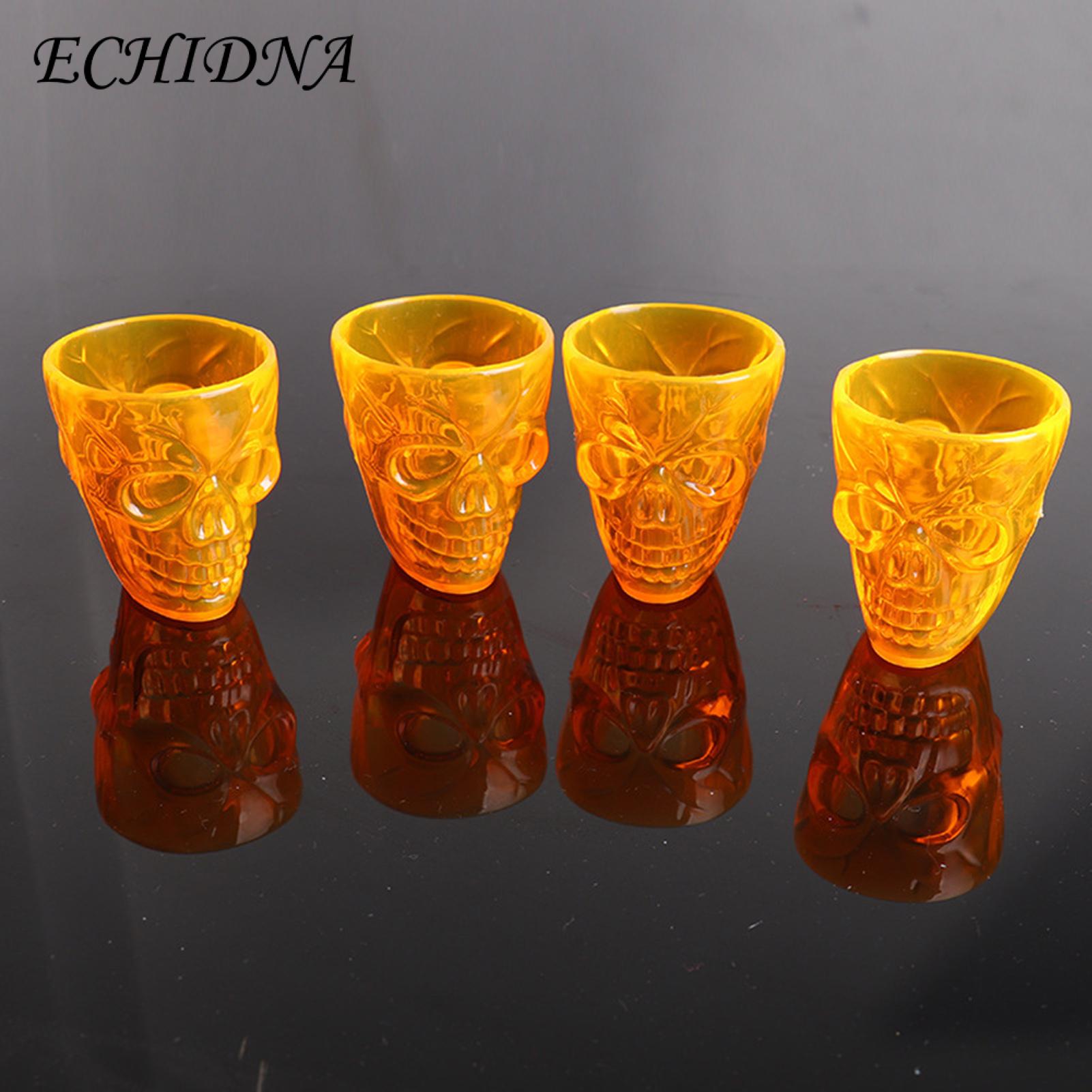 Halloween Beverage Cup Halloween Skull Water Cup Set 4pcs Exquisite Drinkware for Home Festive Decoration Halloween Skull Cup. 