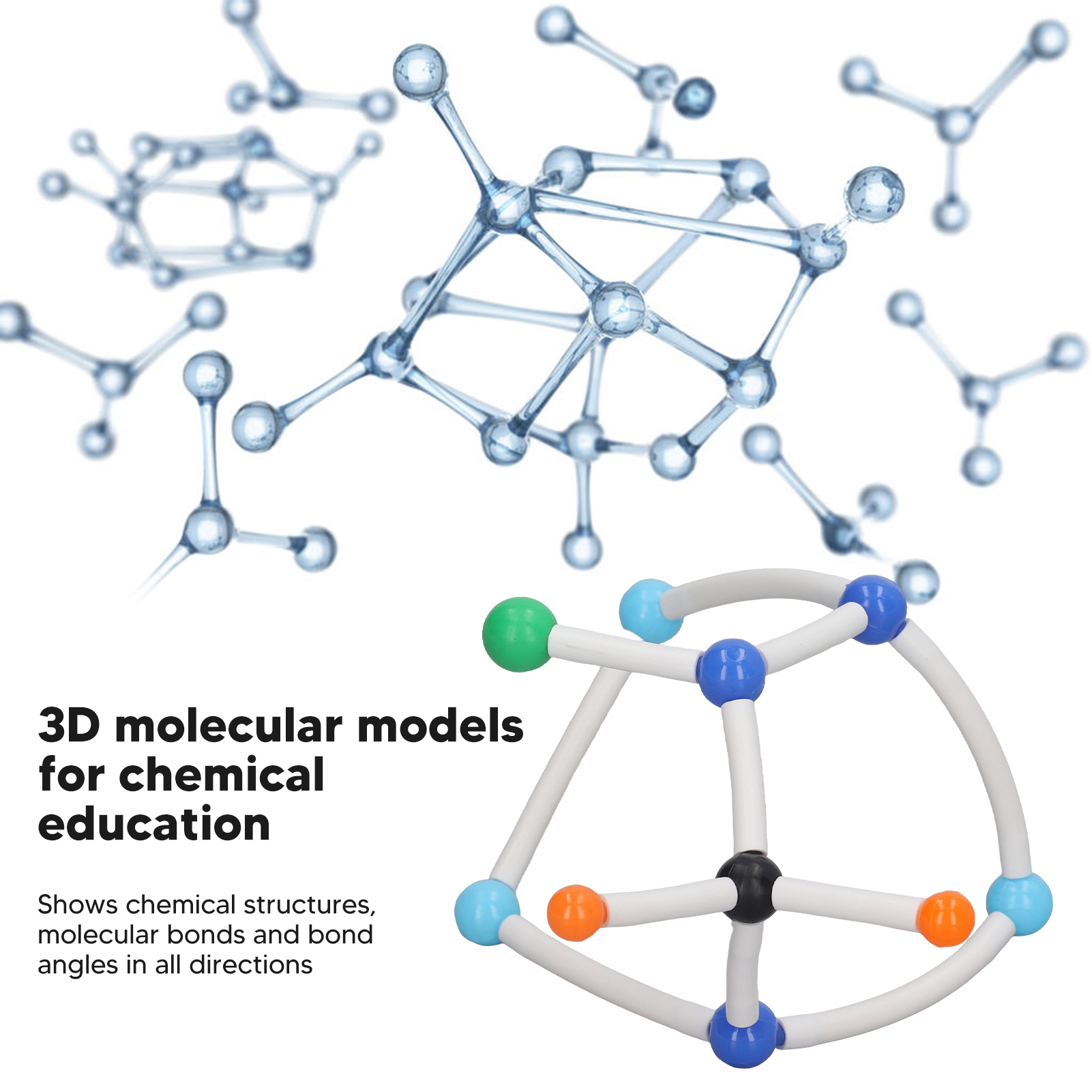 Chemistry Molecular Model Kit Vibrant Color 3D Educational Micro Molecular LIF. 