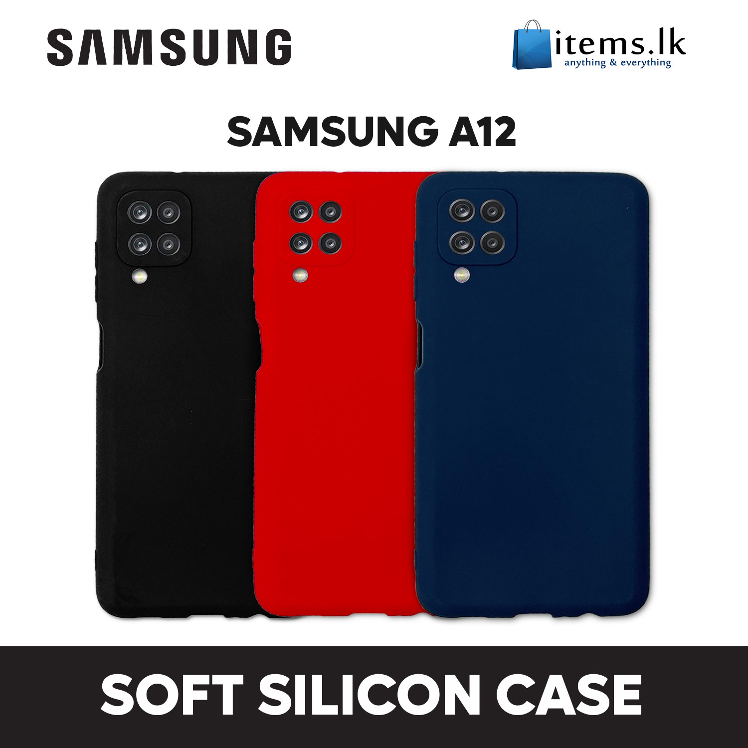 Ultra Slim Samsung Soft Silicon Case For Samsung Galaxy A12 Matte