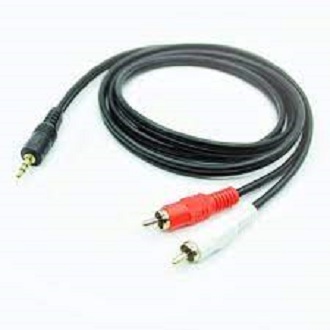 3.5mm Male Mini-Jack Headphone Aux-2-RCA Male Audio Cable. 
