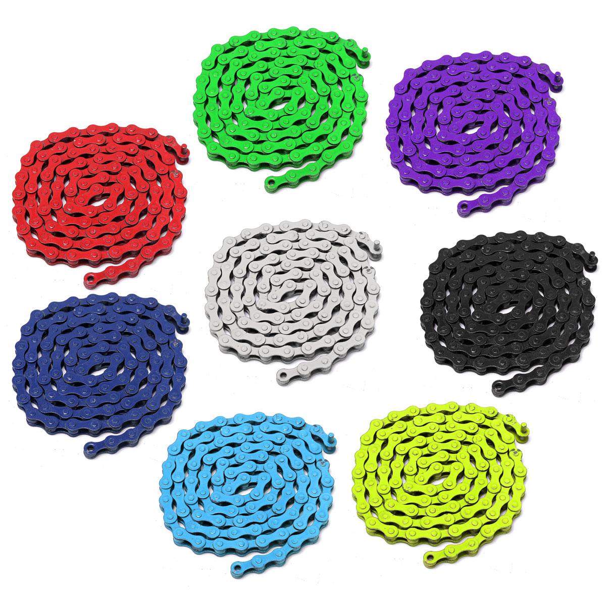 Bicycle Bike Chain Single Speed 1//2/'/'x1//8/'/' Colours MTB BMX Fixie Fixed Gear