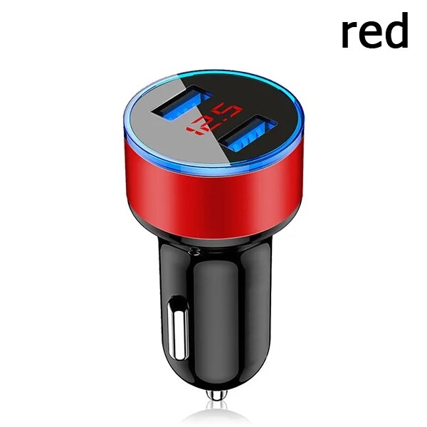 Car Chargers 2 Ports Fast Charging For Samsung Huawei iphone 7 8 Plus xiaomi 10 Universal Aluminum Dual USB Car-charger Adapter. 