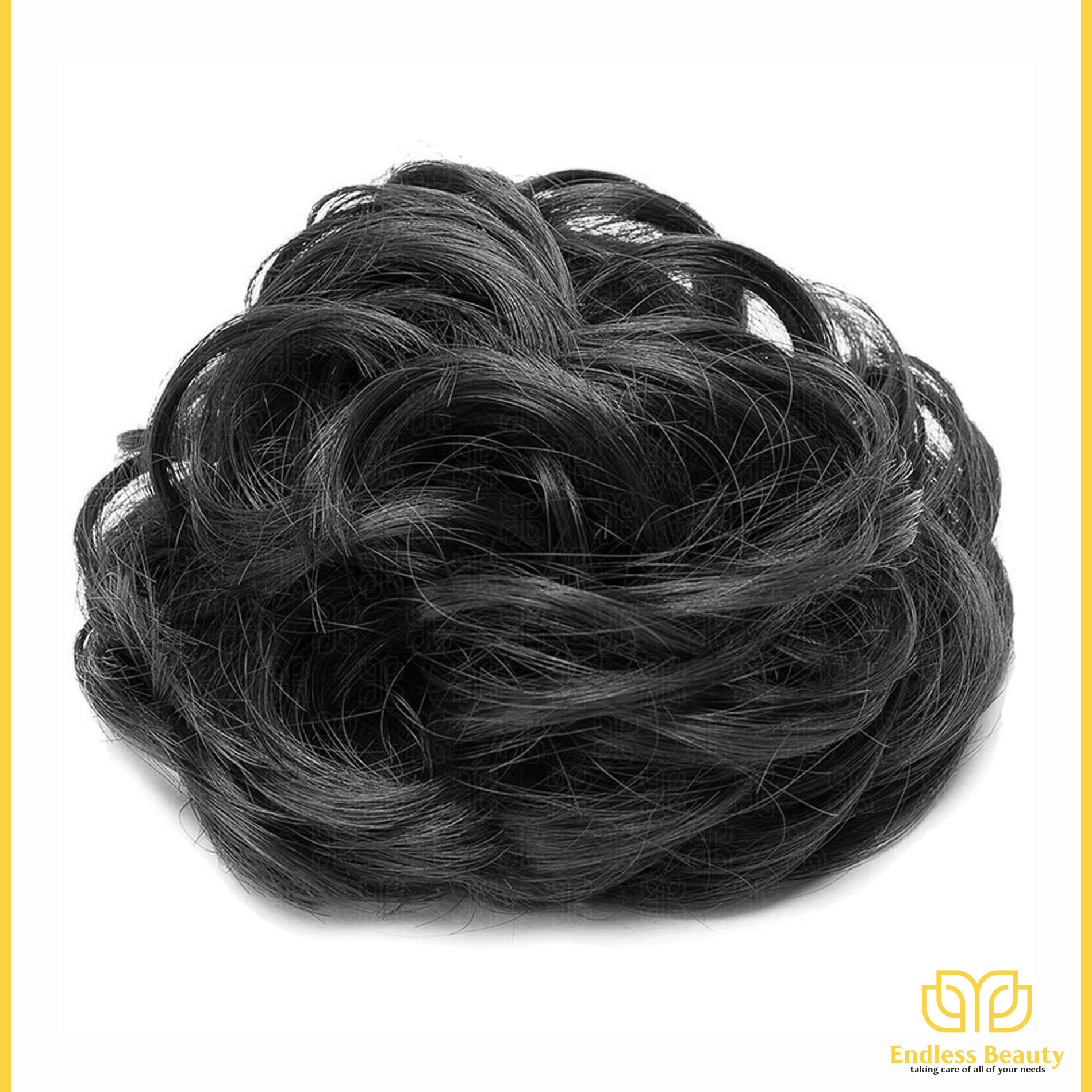 Messy Bun Large 1pcs Hair Piece Hair Extension With Elastic Rubber Band Hairpiece Synthetic Hair Scrunchies Hair Piece for Women Girls Color Black Endless Beauty EB-FA. 