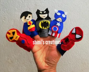 superhero finger puppets