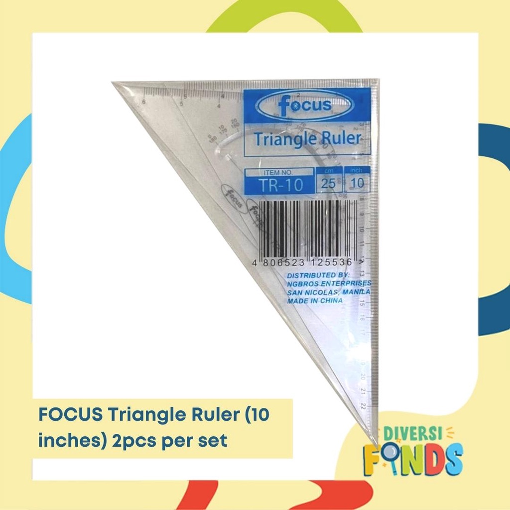 Focus or Star Brand Triangle Ruler Set - 30/60 and 45/90 - 2PCS/set. 