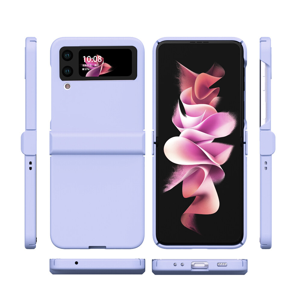For Samsung Galaxy Z Flip4 5G Case Ultra Thin Matte Macaron One-piece Shockproof Rigid Phone Case Folding Flip Protective Back Cover Samsung Z Flip 4 5G Z Flip4. 