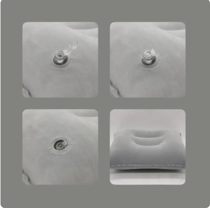 Inflatable Air Pillow Bed Sleeping Camping Pillow PVC Neck Stretcher Backrest Pillow for Travel Plane Head Rest Support. 