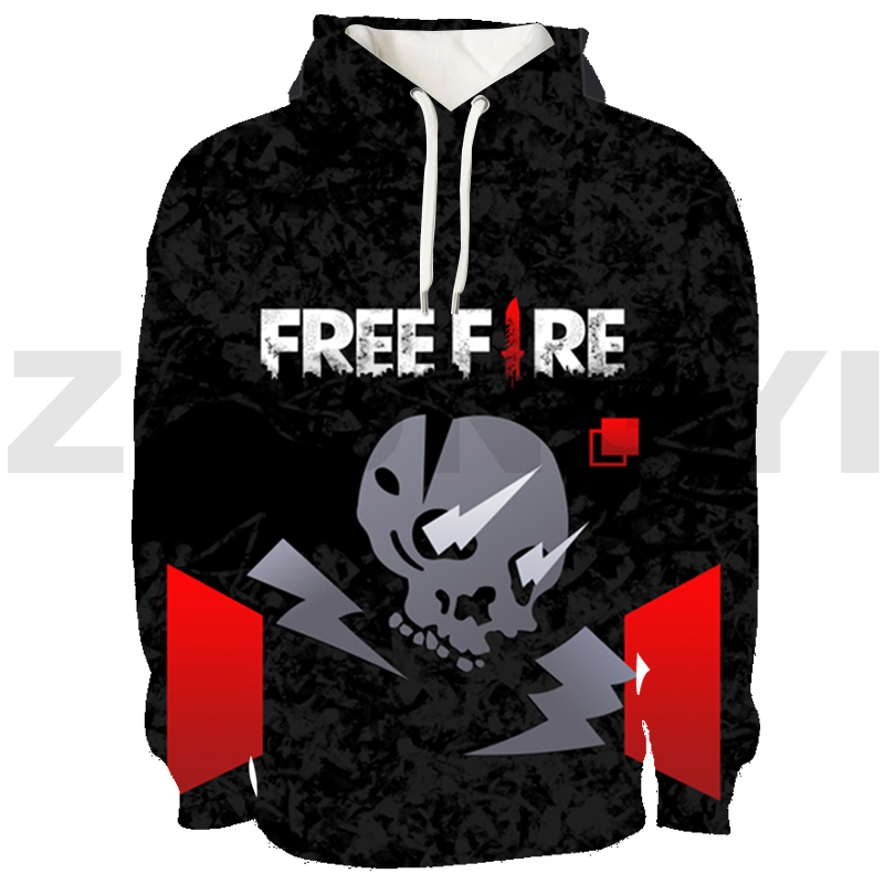 3D Print Free Fire Garena Hoodie Game Assault Oversized Sweatshirt