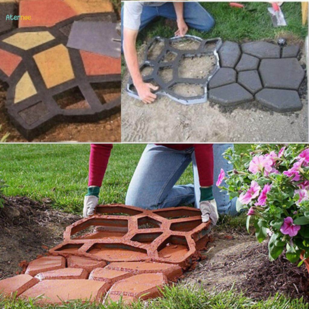 Pavement maker Driveway Walk Pavement Patio Lawn Concrete Stepping Mould 35x35x3.6cm. 
