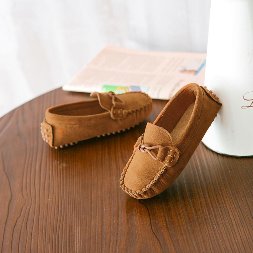 Infant Kids Boys Girls Loafers Solid Color Soft Bottom Breathable Casual Shoes