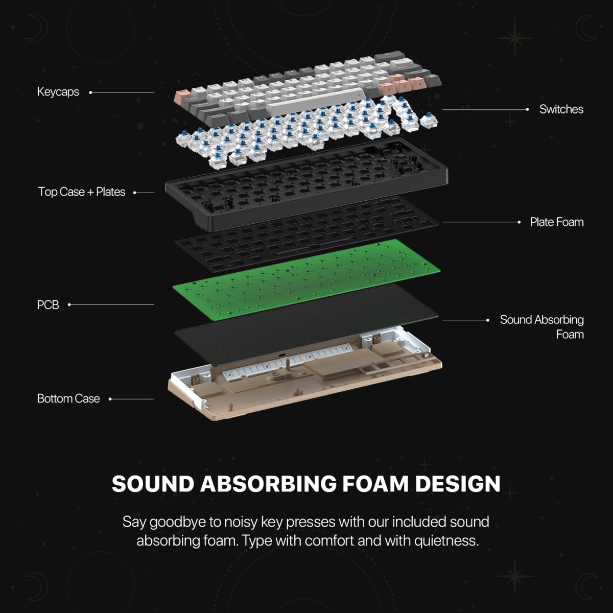 Fantech Mk912 Atom Pro63 Mechanical Keyboard. 