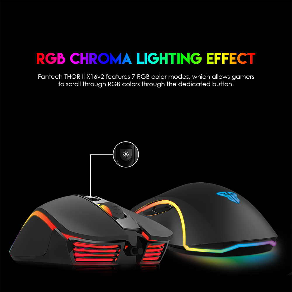 Fantech X16 v2 THOR II Macro Chroma Running RGB Gaming Mouse. 