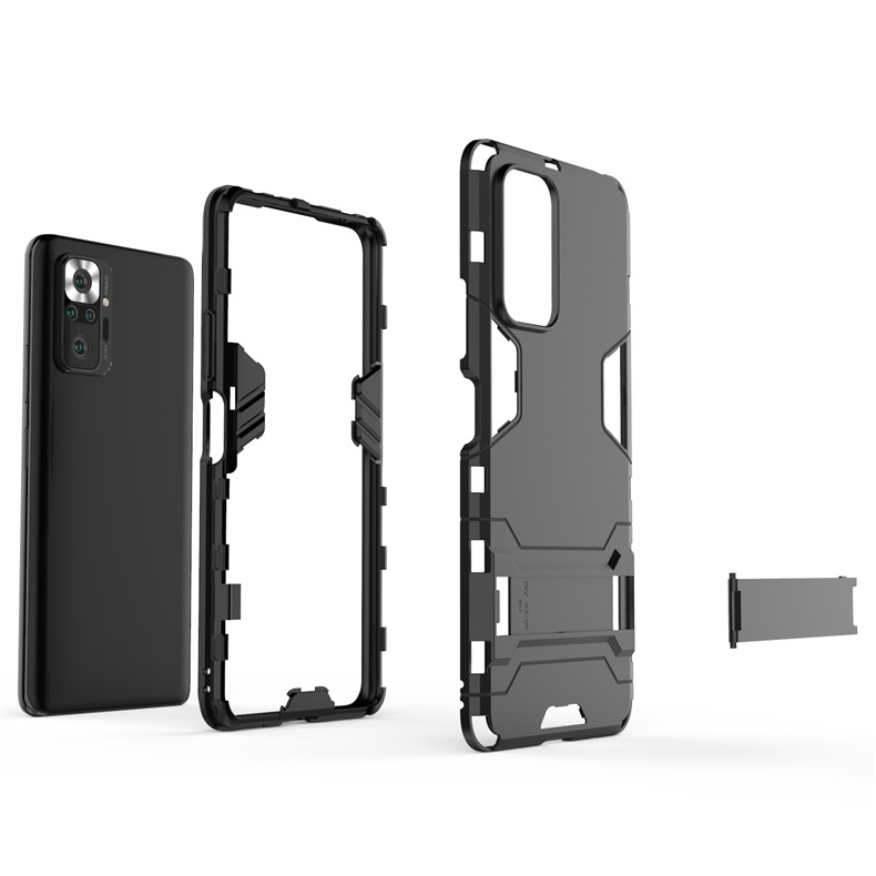 【ThinkWay】Iron Man Armor Shockproof Slip Resistant TPU and PC Case with Magnetic Stand and Belt Clip For Xiaomi Poco M3 & Redmi Note9 4G China Version/Redmi 9T/Redmi 9 Power. 