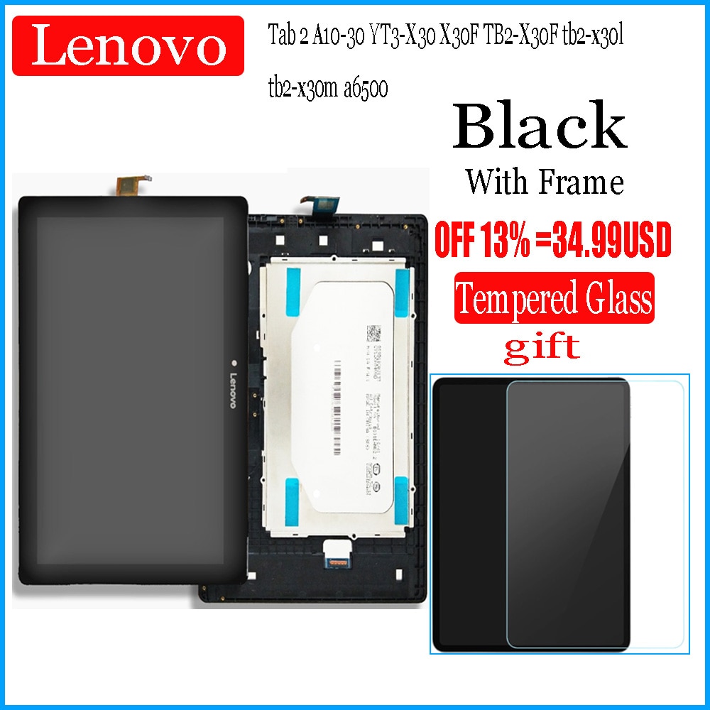 【Universal Car Parts Store】Fo Lenovo Tab 2 A10-30 X30F TB2-X30F tb2-x30l tb2-x30m 10.1" LCD Panel with Touch Screen Digitizer Assemb. 