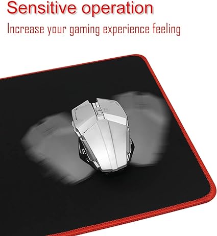 PLAIN MOUSEPAD BLACK/Red/Blue-- BIG (800 X 300 X 3MM)(11.8x31.5x0.12 Inches). 