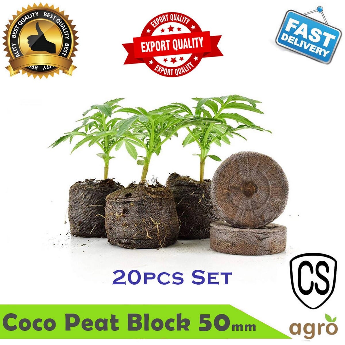Coco Pellets/Coco Disc/Coco Plug 20pcs set Growing Medium Jiffy coco Peat (50mm) Seeds Planting Anthurium Flower