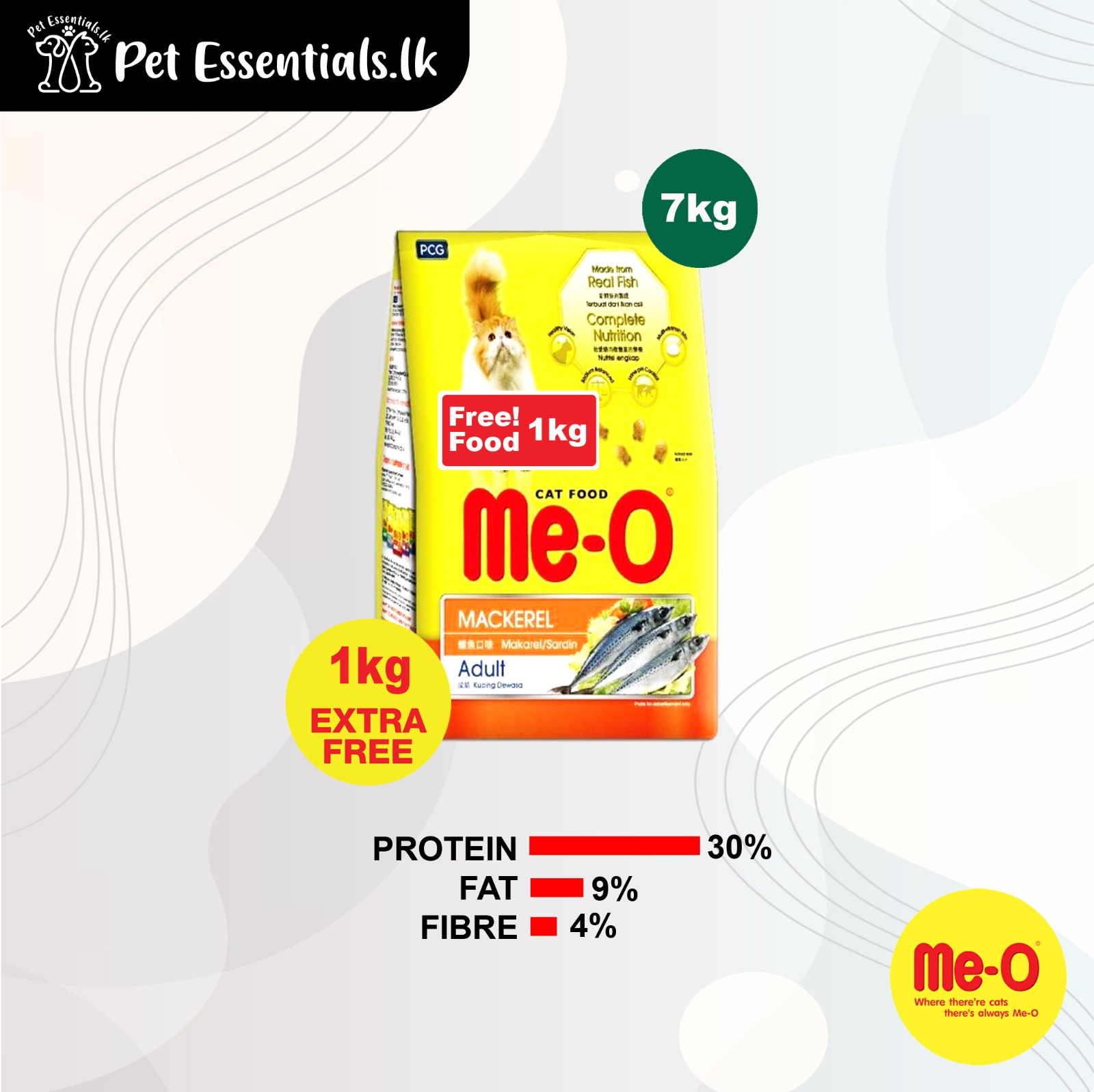 Me-O Adult Cat Food ( Mackerel 7kg )