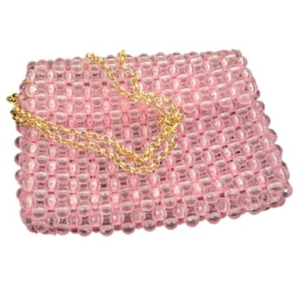 Crystal bead bag, Bead shoulder bag, Women Bead bag, Bead Bag, Pink Bead bag, Women handbags, Bead Bag Vintage, Love gift