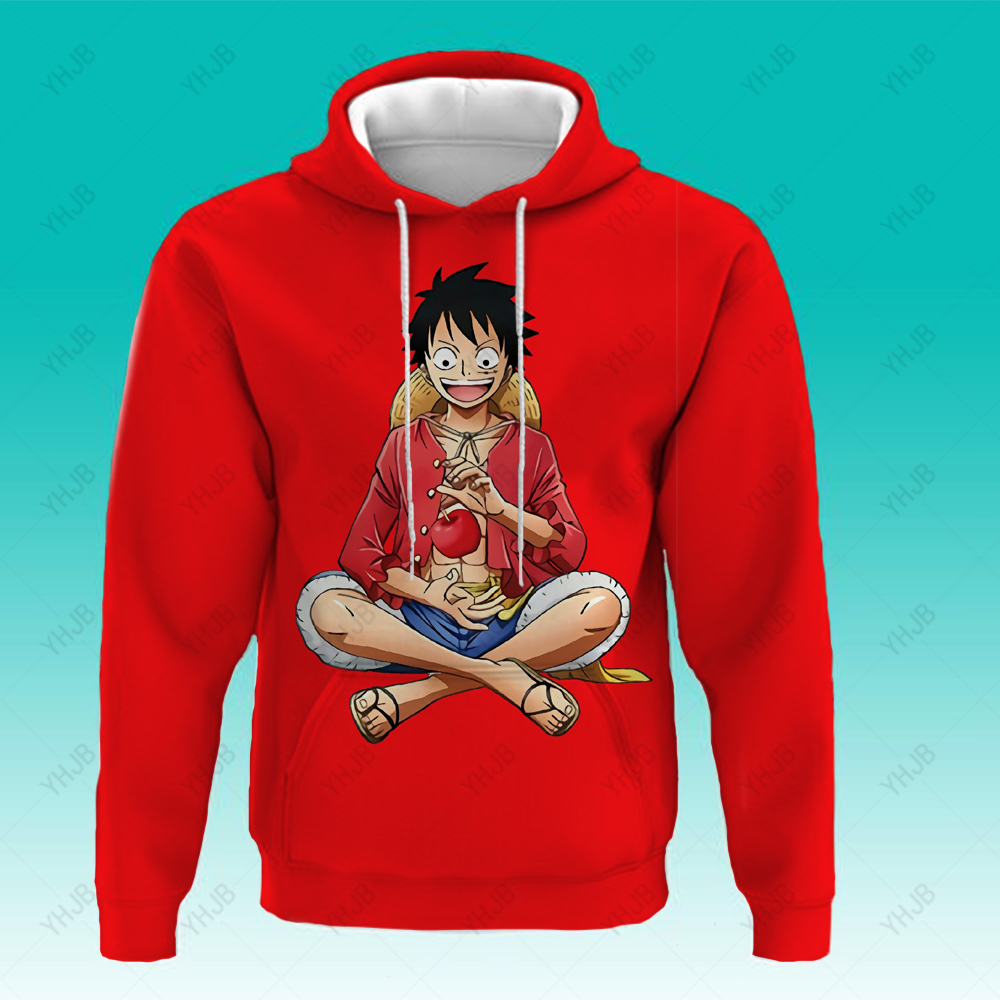 One Piece Japan Anime Sweatshirt Luffy Gear 5 Hoodie Kids Manga Graphic Sweater Fleece Harajuku Fashion Sportswear Clothes. 
