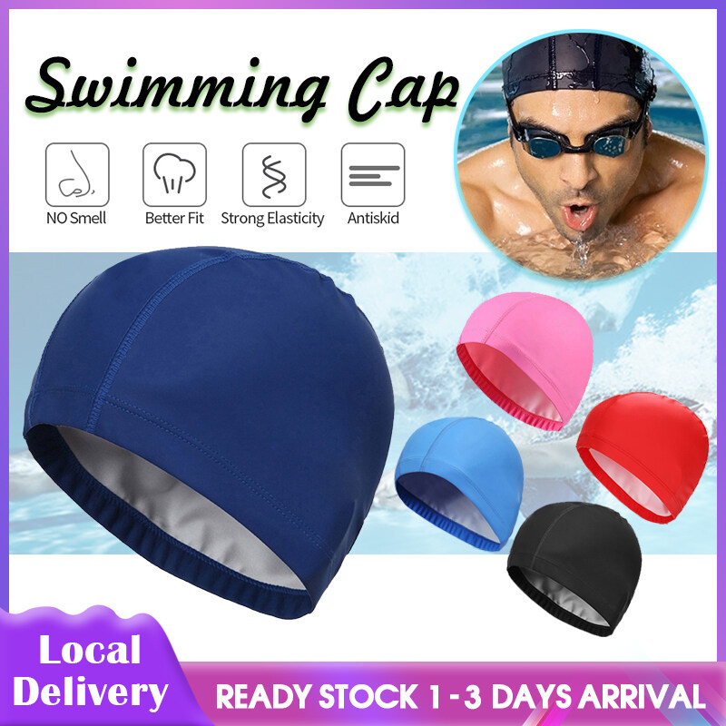 Adult Swim Cap Unisex Man Swimming Cap Woman Swim Cap Topi Renang Topi Mandi Kolam Topi Berenang Swimming Head Cover