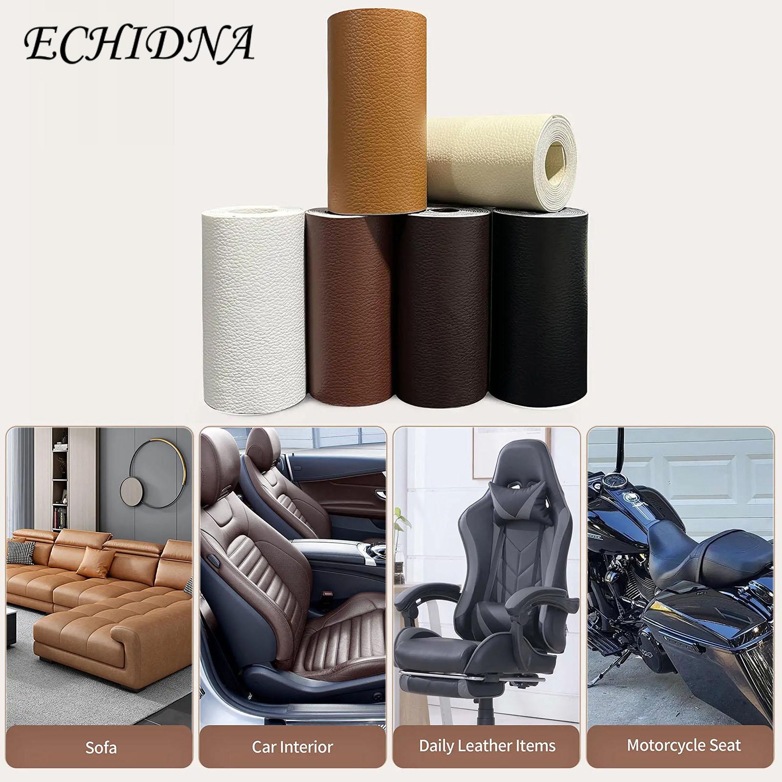 ECHIDNA Faux Leather Sheet Self-adhesive Sofa Seating Car Seats Artificial Leather Repair Tape. 