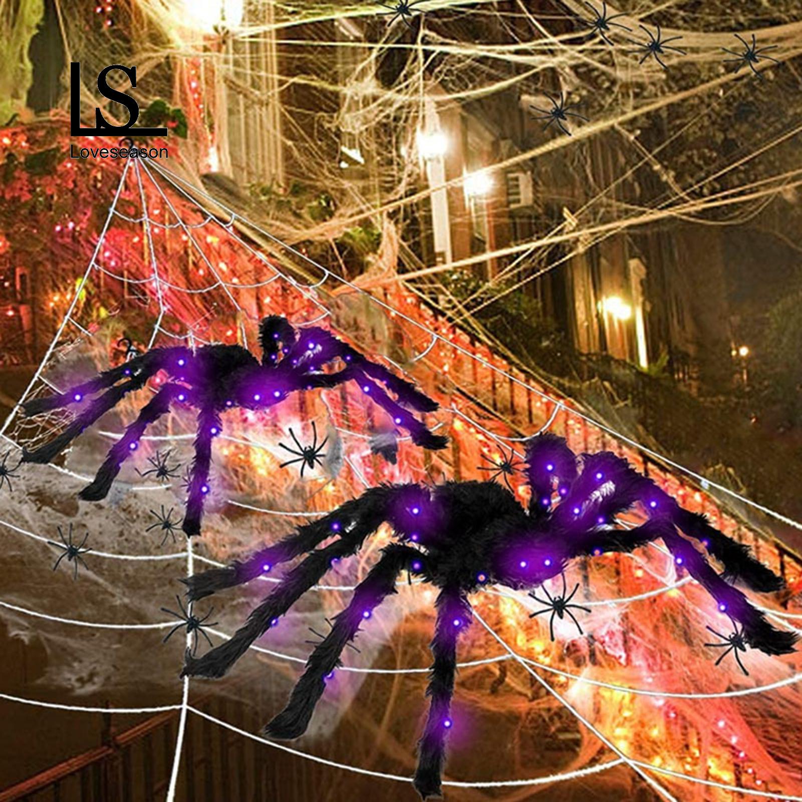 Spooky Spider Decoration Spooky Glowing Spider Decoration Realistic Halloween Prop with Led Lights less Than Spider Ornament. 